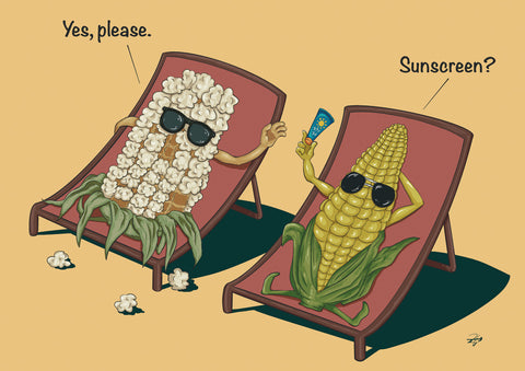 Sunbathing Corn Cobs