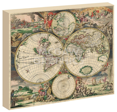 World Map 1689 (Framed) -  Vintage Reproduction - McGaw Graphics