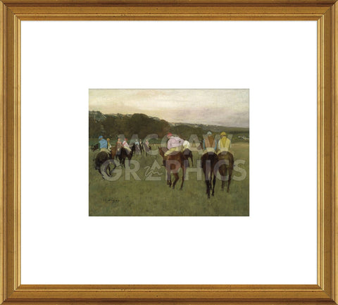 Racehorses at Longchamp, 1871 (Framed) -  Edgar Degas - McGaw Graphics