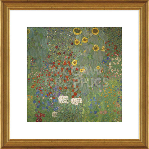 Farm Garden with Sunflowers, around 1905/1906 (Framed) -  Gustav Klimt - McGaw Graphics