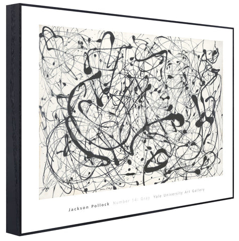 Number 14:  Gray  (Framed) -  Jackson Pollock - McGaw Graphics