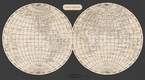 Map of the World, 1812 -  Aaron Arrowsmith - McGaw Graphics