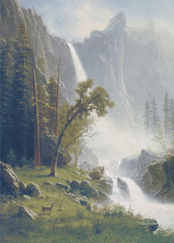 Bridal Veil Falls, Yosemite, ca 1871-73 -  Albert Bierstadt - McGaw Graphics