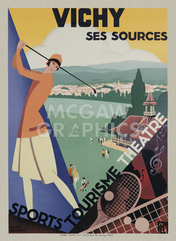 Vichy-Ses Sources -  Roger Broders - McGaw Graphics