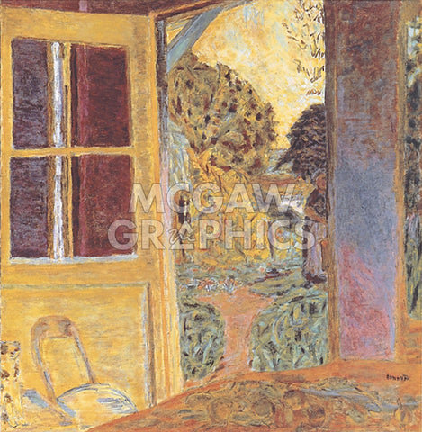 Door Open onto the Garden -  Pierre Bonnard - McGaw Graphics