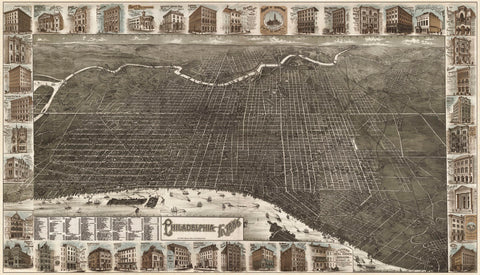 Philadelphia in 1885 -  Burk & McFetridge - McGaw Graphics