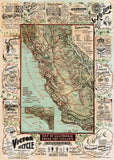 Map of California Roads for Cyclers, 1896 -  George W. Blum - McGaw Graphics