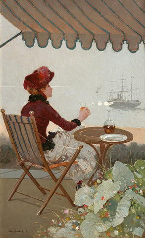 Seaside Cafe, 1884 -  Jean Beraud - McGaw Graphics
