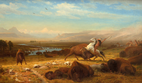 The Last of the Buffalo, 1888 -  Albert Bierstadt - McGaw Graphics
