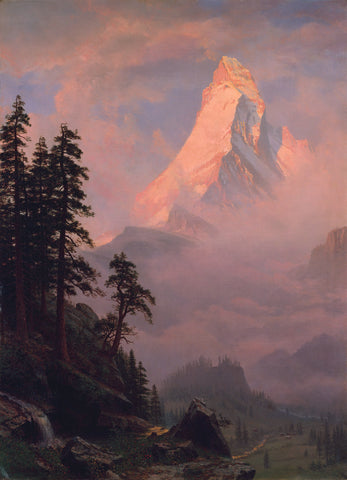 Sunrise on the Matterhorn, after 1875 -  Albert Bierstadt - McGaw Graphics