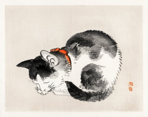 Sleeping Cat -  Kono Bairei - McGaw Graphics