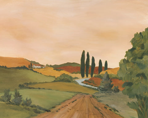 Sunny Tuscan Road -  Jean Clark - McGaw Graphics