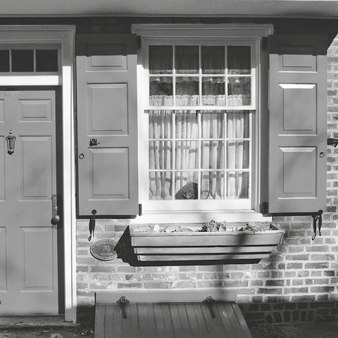 Red Door, Red Shutters (b/w) -  Erin Clark - McGaw Graphics