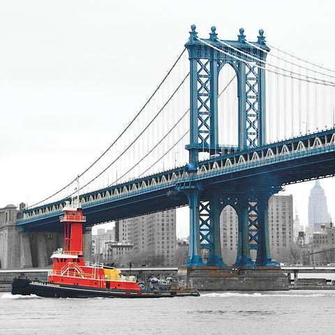 Manhattan Bridge with Tug Boat -  Erin Clark - McGaw Graphics