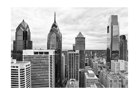 Philly Skyline (b/w) -  Erin Clark - McGaw Graphics