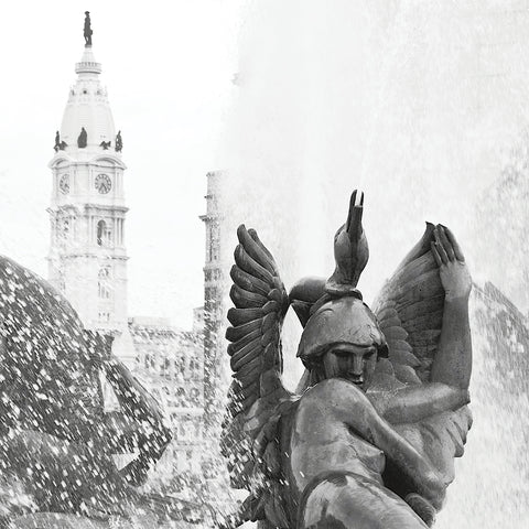 Fountain (City Hall) (b/w) -  Erin Clark - McGaw Graphics