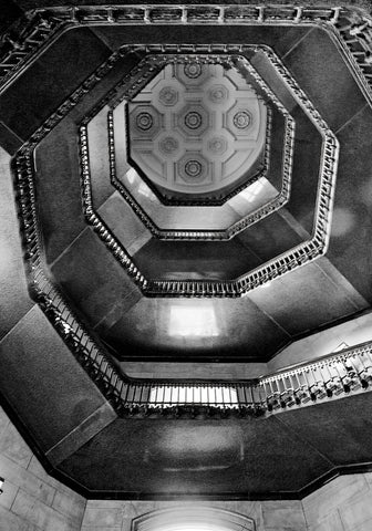 City Hall Stairwell (b/w) -  Erin Clark - McGaw Graphics