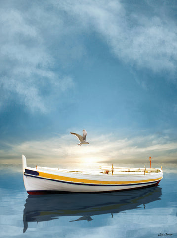 The White Boat in Sunset -  Carlos Casamayor - McGaw Graphics
