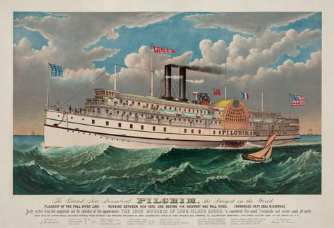 The Grand New Steamboat “Pilgrim”, c. 1883 -  Currier & Ives - McGaw Graphics