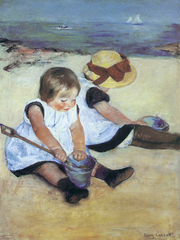 Children Playing on the Beach -  Mary Cassatt - McGaw Graphics