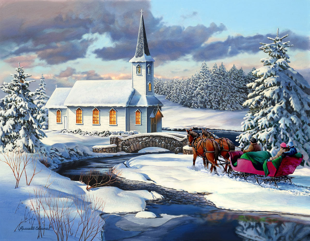 Sleight Ride Drawing Sleigh Ride Painting