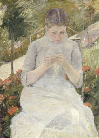 Girl in the Garden, between 1880 and 1882 -  Mary Cassatt - McGaw Graphics