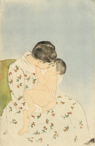 Mother's Kiss, 1891 -  Mary Cassatt - McGaw Graphics