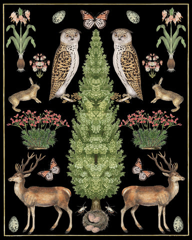 Abundance - Stag & Trees & Owls -  Susan Clickner - McGaw Graphics