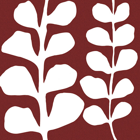 Maidenhair (white on red) -  Denise Duplock - McGaw Graphics