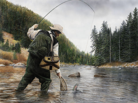 Fishing the Gallatin -  Kevin Daniel - McGaw Graphics