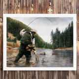 Fishing the Gallatin -  Kevin Daniel - McGaw Graphics