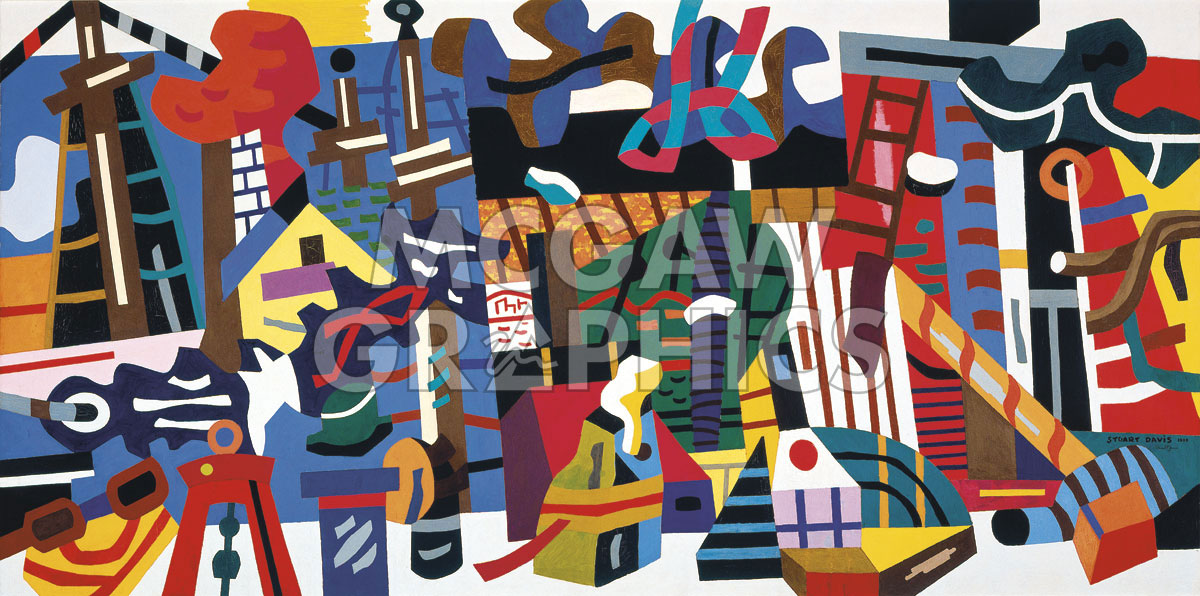 アート・デザイン・音楽 Stuart Davis Swing Landscape, 1938 | McGaw Graphics