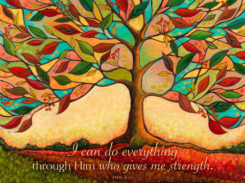 Tree Splendor II (I can do everything through Him...) -  Peggy Davis - McGaw Graphics