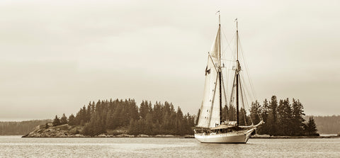 Mary Day at Anchor, Penobscot Bay, Maine -  Jim Dugan - McGaw Graphics