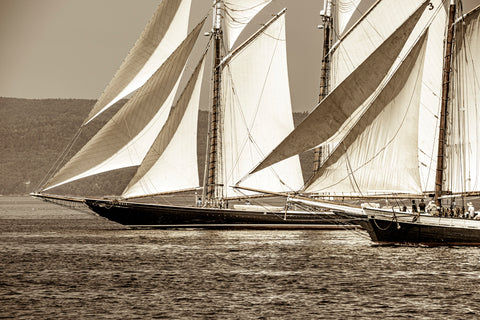 The Great Schooner Race: Columbia and Grace Bailey, Penobscot Bay, Maine -  Jim Dugan - McGaw Graphics