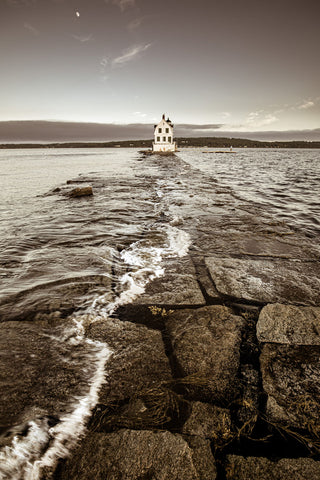 Moon Tide, Rockland Breakwater -  Jim Dugan - McGaw Graphics