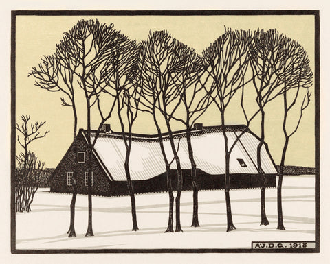 Farm in the Snow, 1918 -  Julie de Graag - McGaw Graphics