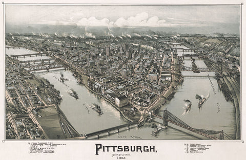 Pittsburgh, Pennsylvania, 1902 -  T.M. Fowler - McGaw Graphics
