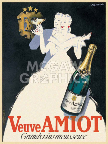 Veuve Amiot - Grands vins mousseux -  Robert Falcucci - McGaw Graphics