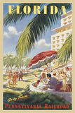 Florida Go by Train -  Vintage Poster - McGaw Graphics