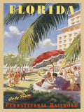 Florida Go by Train -  Vintage Poster - McGaw Graphics