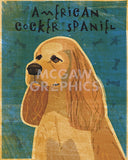 American Cocker Spaniel (buff) -  John W. Golden - McGaw Graphics