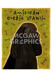 American Cocker Spaniel (black) -  John W. Golden - McGaw Graphics