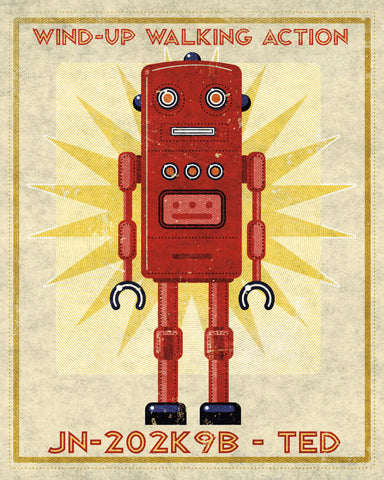 Ted Box Art Robot -  John W. Golden - McGaw Graphics