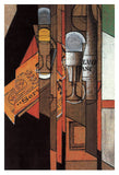 Glasses, Newspaper, and Bottle of Wine -  Juan Gris - McGaw Graphics