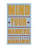 Mind Your Manners -  John W. Golden - McGaw Graphics