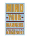 Mind Your Manners -  John W. Golden - McGaw Graphics