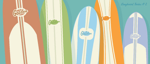 Longboards Surfboard print No. 2 -  John W. Golden - McGaw Graphics