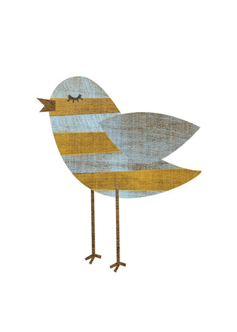 Yellow and Blue Striped Bird -  John W. Golden - McGaw Graphics