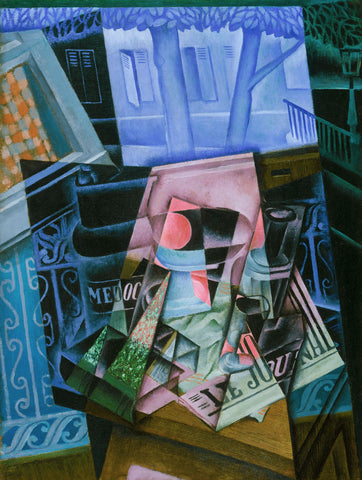 Still Life before an Open Window, Place Ravignan, 1915 -  Juan Gris - McGaw Graphics